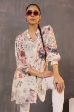 Divine Cream Designer Short Top for Casual Wear - Image 2