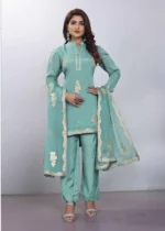 Women Viscose And Jacquard Butta Zari Embroidered Salwar Kameez