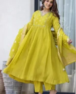 Salty Lemon Anarkali Suit set Sale price - Image 2