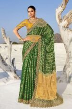 Breathtaking Georgette Designer Saree with Belt for Wedding and Reception