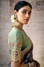 Glamorous Kora Banarasi Silk Designer Saree for Wedding, Engagement, and Reception - Image 2