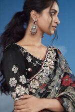 Fascinating Pure Brasso Silk Designer Saree for Party - Image 2