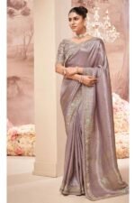 Flawless Organza Tissue Designer Saree for Engagement, Reception, and Party