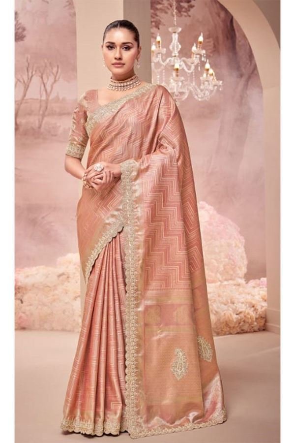 0144063_magnificent-organza-tissue-designer-saree-for-engagement-reception-wedding-and-party_900.jpeg Magnificent Organza Tissue Designer Saree for Engagement, Reception, Wedding, and Party - Image 1