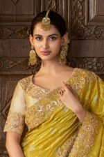 Designer Saree for Wedding, Engagement, Haldi, and Reception - Image 2