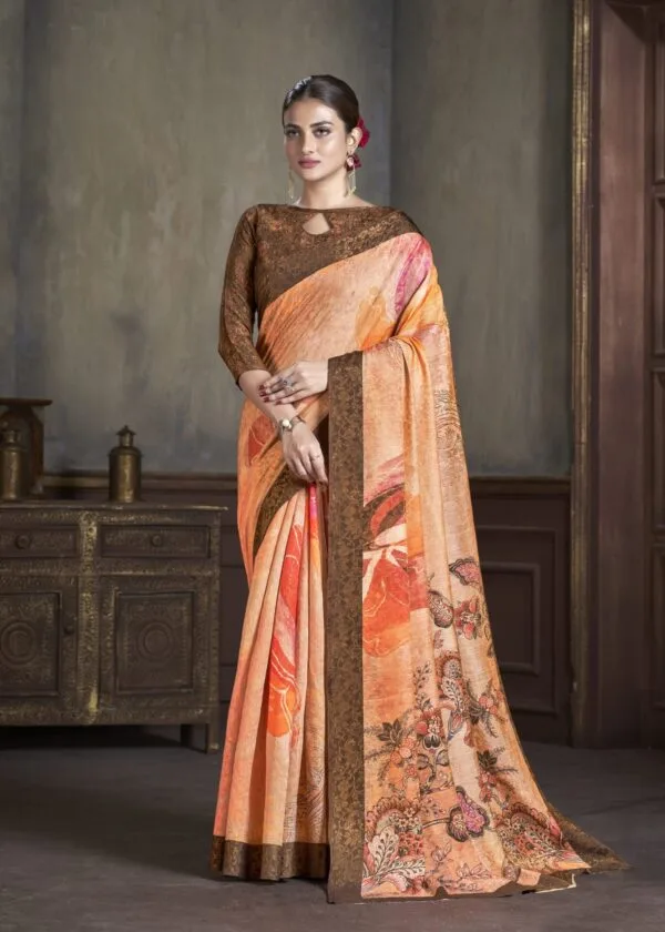 1615-2-scaled-1-600x840.jpg.webp Colorful Jacquard Zari Silk Saree Set (6.30m) + Print Blouse - Image 1