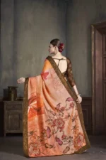 Colorful Jacquard Zari Silk Saree Set (6.30m) + Print Blouse - Image 2