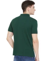 Cotton Blend Solid Half Sleeves Polo T-Shirt For Men - Image 2