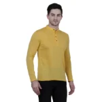 Cotton Blend Solid Full Sleeves T-Shirt For Men - Image 2