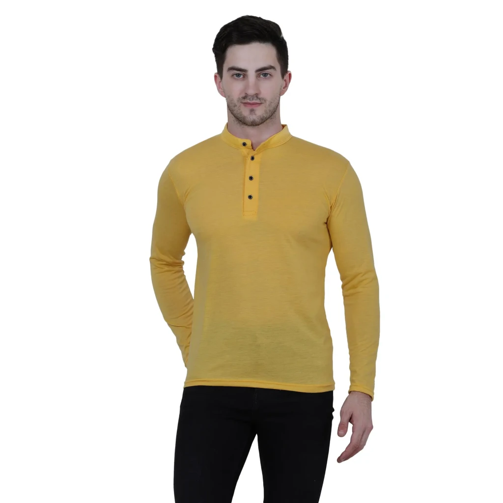 7231604916-1024x1024 Cotton Blend Solid Full Sleeves T-Shirt For Men - Image 1
