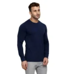 Cotton Solid Full Sleeves T-Shirt For Men - Image 2