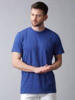 Jaztime Cotton Print Half Sleeves Men T-Shirt