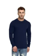 Cotton Solid Full Sleeves T-Shirt For Men