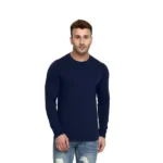 Cotton Solid Full Sleeves T-Shirt For Men - Image 3