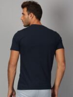 Jaztime Cotton Textured Half Sleeves Round Neck Mens T-Shirt - Image 2