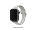 Jaztime Grey Ribbed Silicone WatchBand