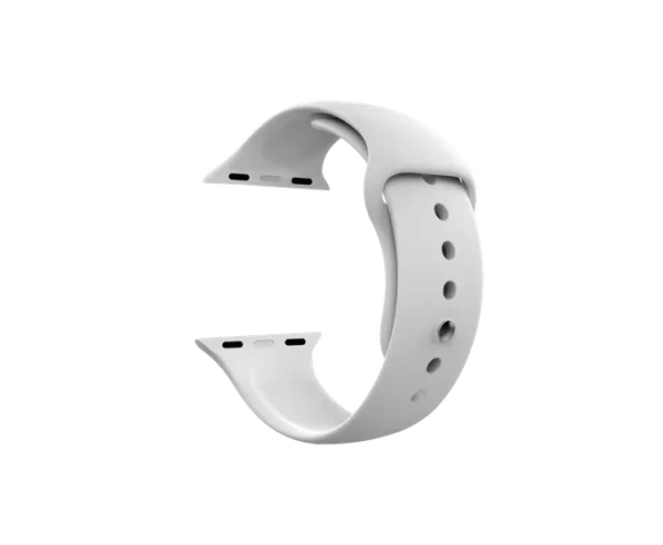 White-Silicone-Apple-WatchBand-38-40-view-600x493-1.webp Jaztime White Silicone Apple WatchBand - Image 1